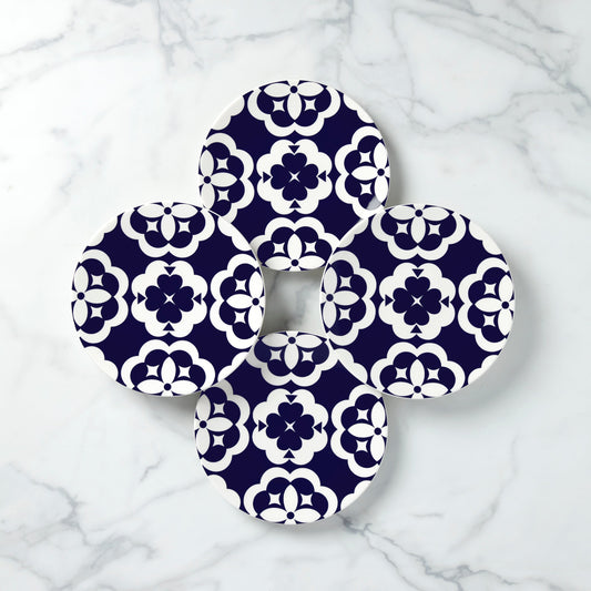 Elegant Geo Accent Plates, Set of 4