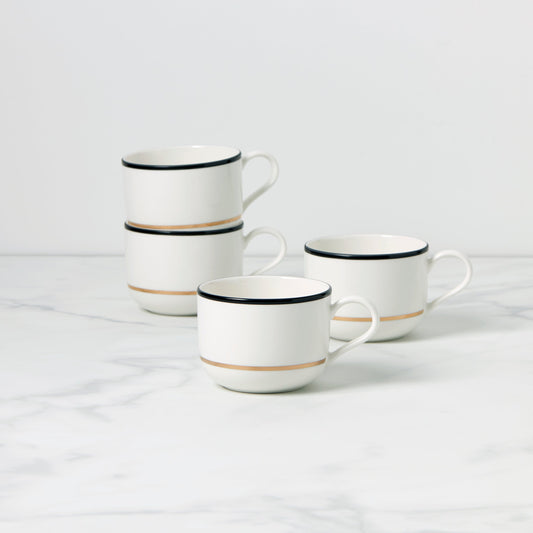 Make It Pop Black & White Mugs, Set of 4
