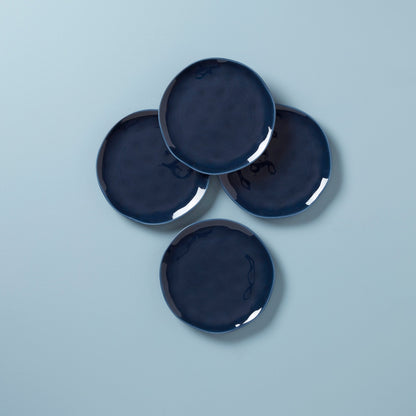 Bay Colors Blue Accent Plates, Set of 4