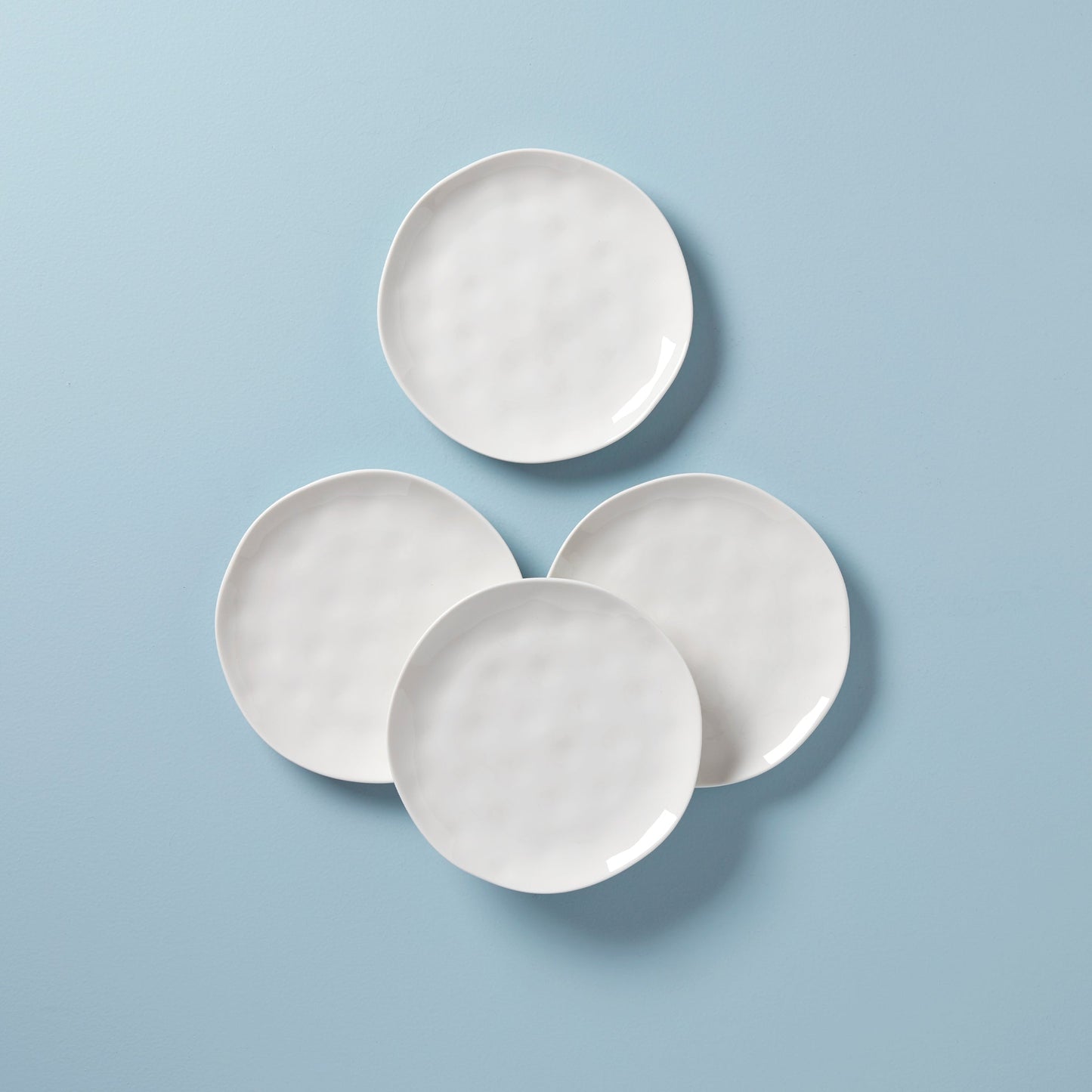 Bay Colors White Accent Plates, Set of 4