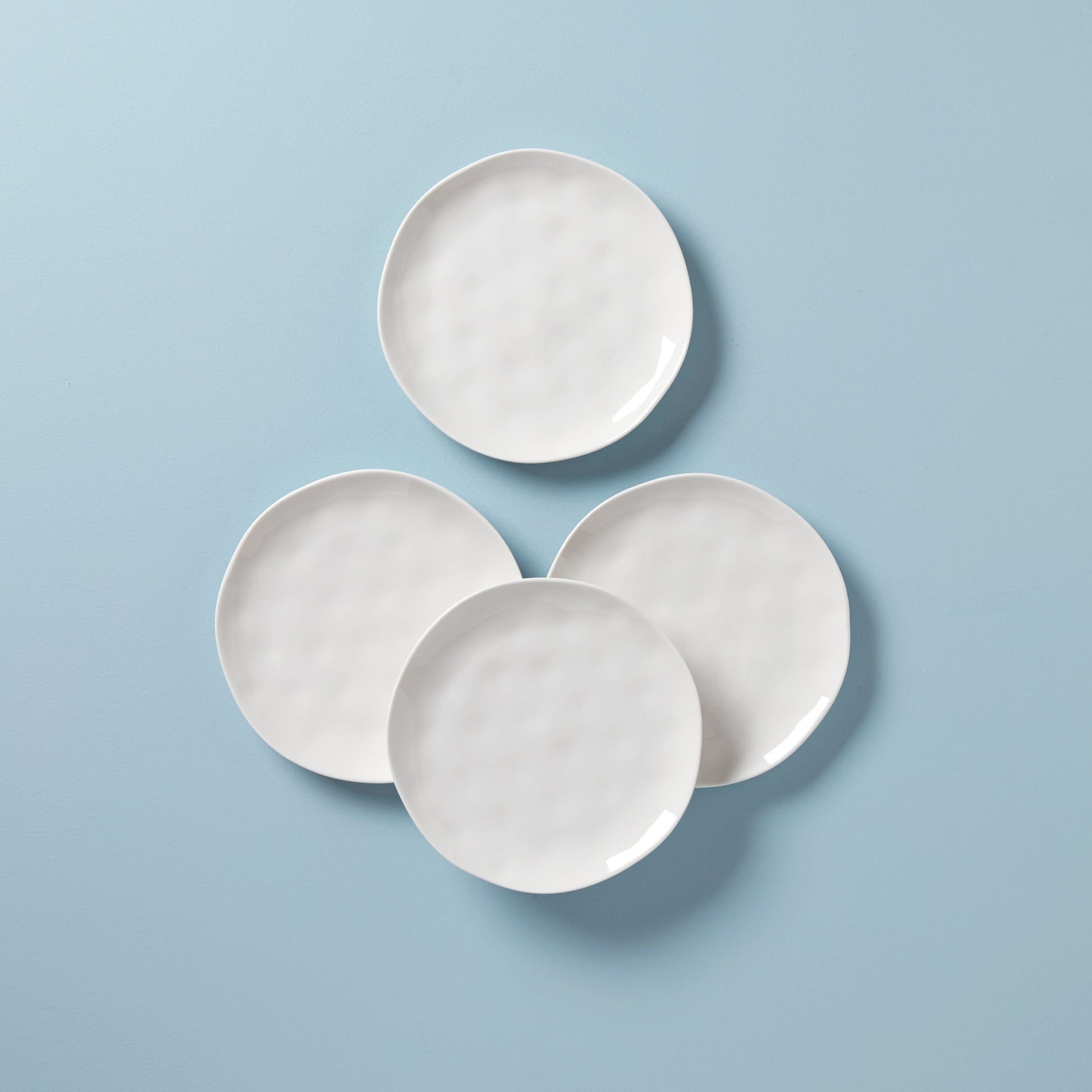 Bay Colors White Accent Plates, Set of 4