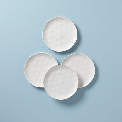Bay Colors White Accent Plates, Set of 4