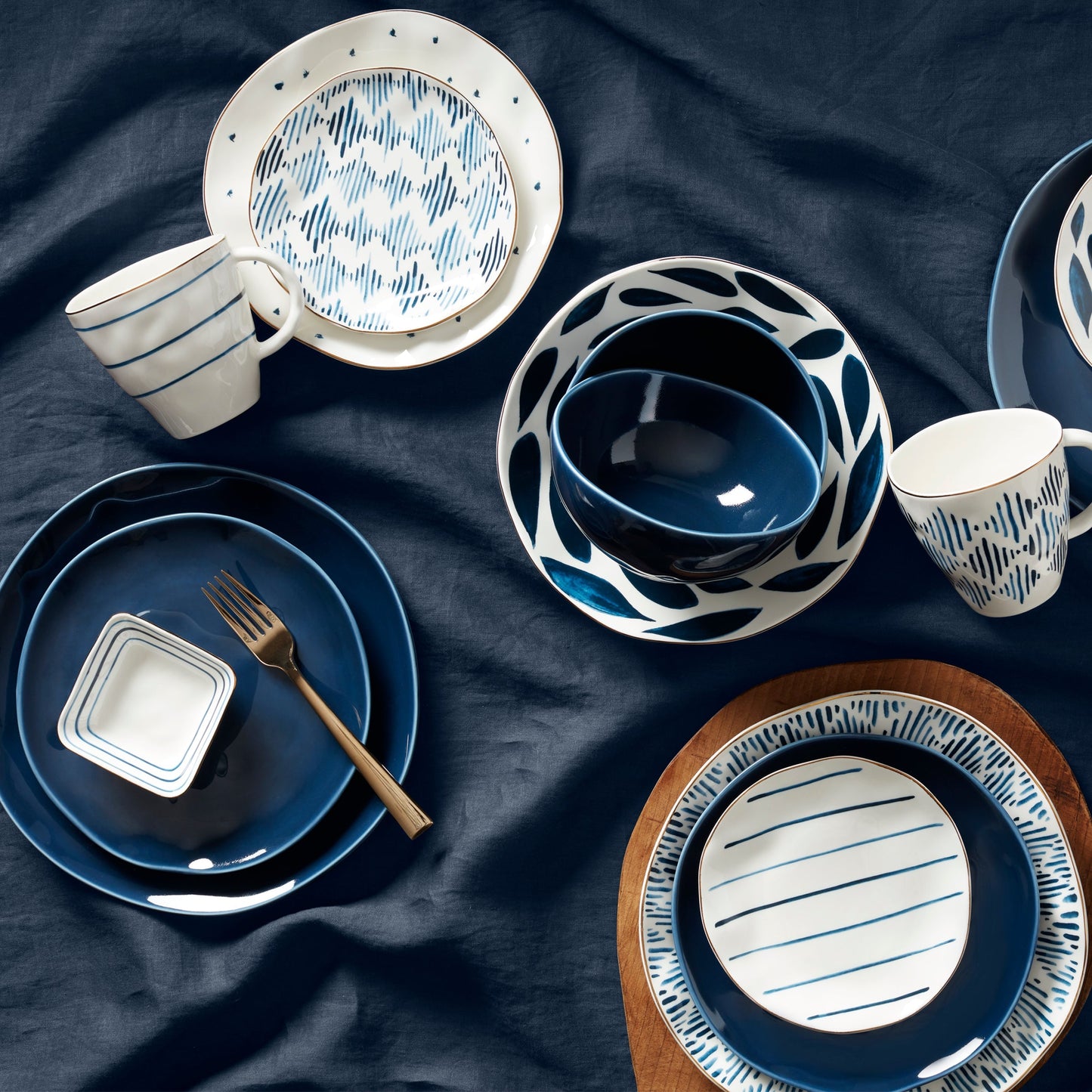 Bay Colors Blue All-Purpose Bowls, Set of 4