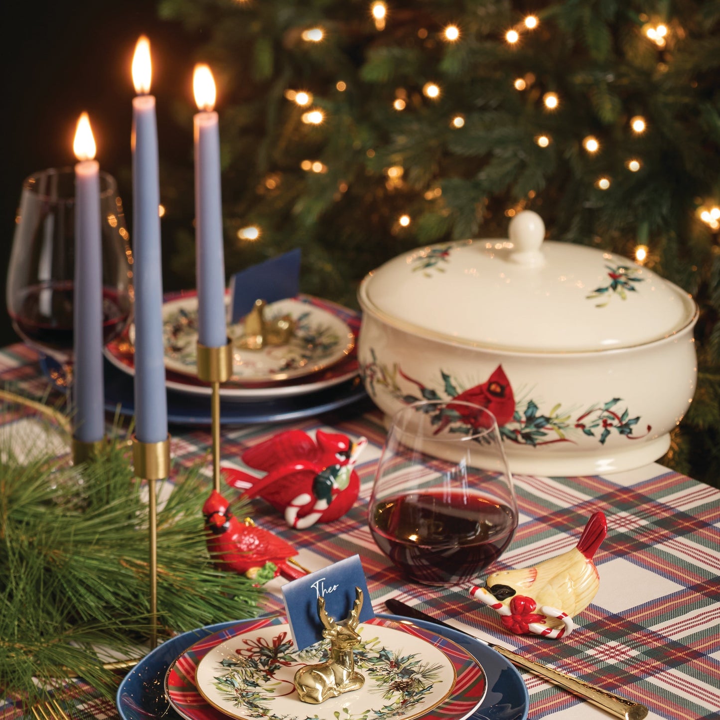 Winter Greetings Salad Plates, Set of 4