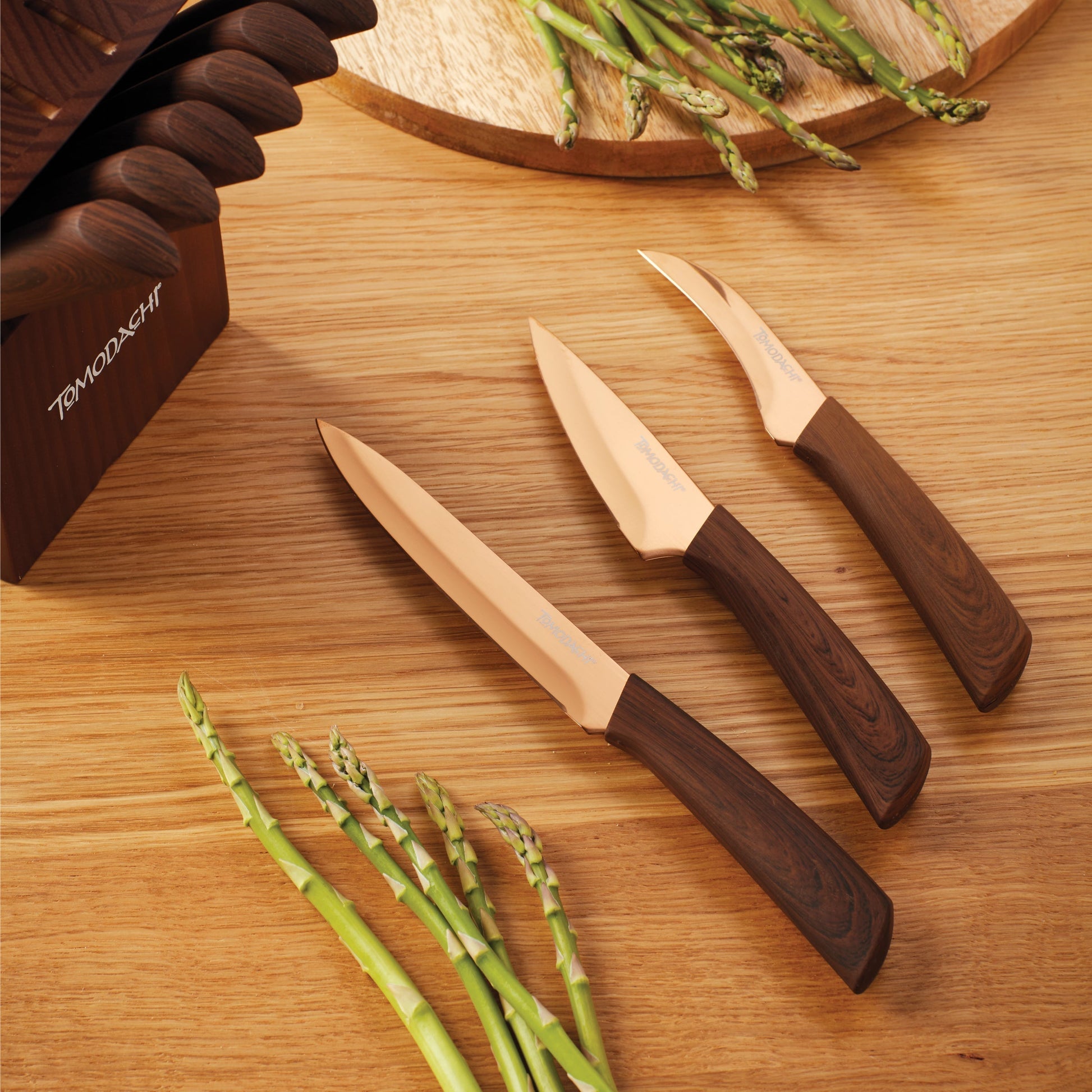 Raintree Copper 13-Piece Cutlery Block Set