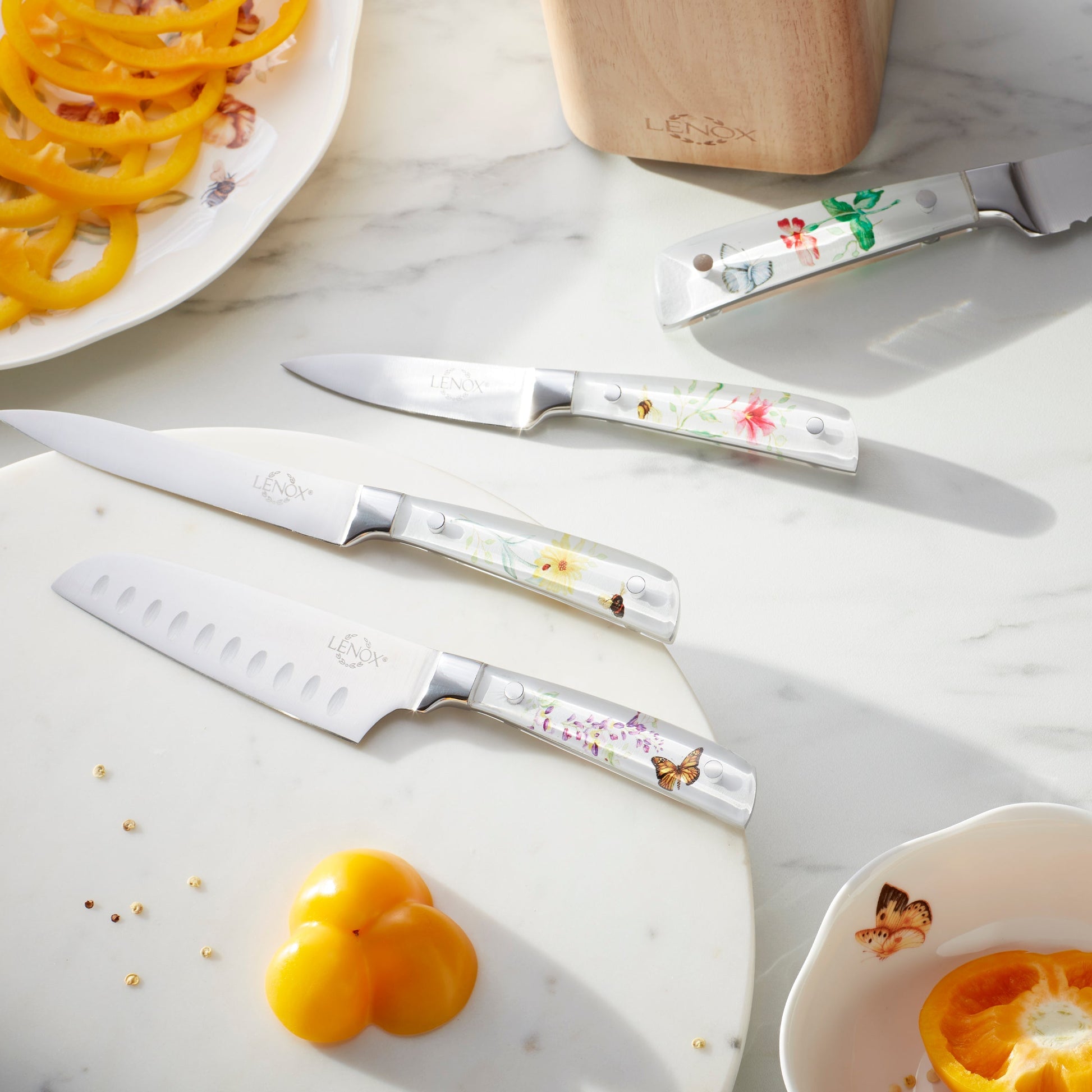 Butterfly Meadow 6-Piece Cutlery Block Set