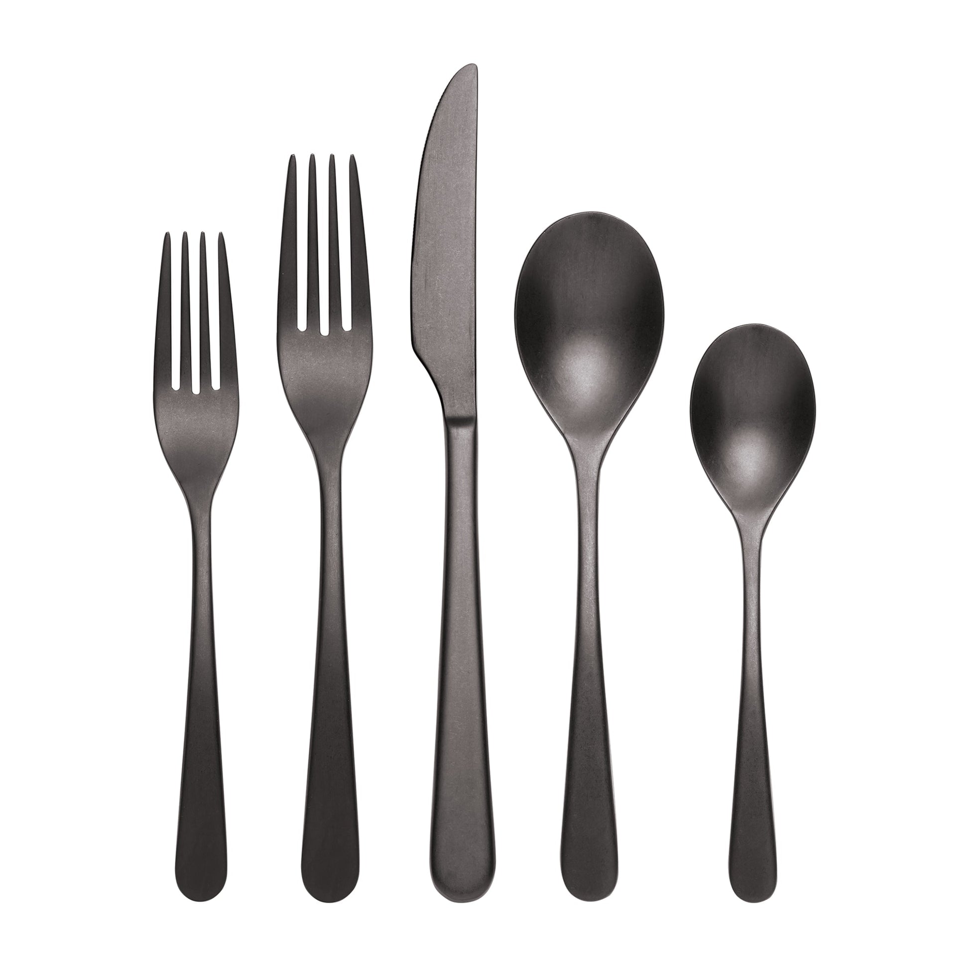 Kenbrook Black Vintage 20-Piece Flatware Set