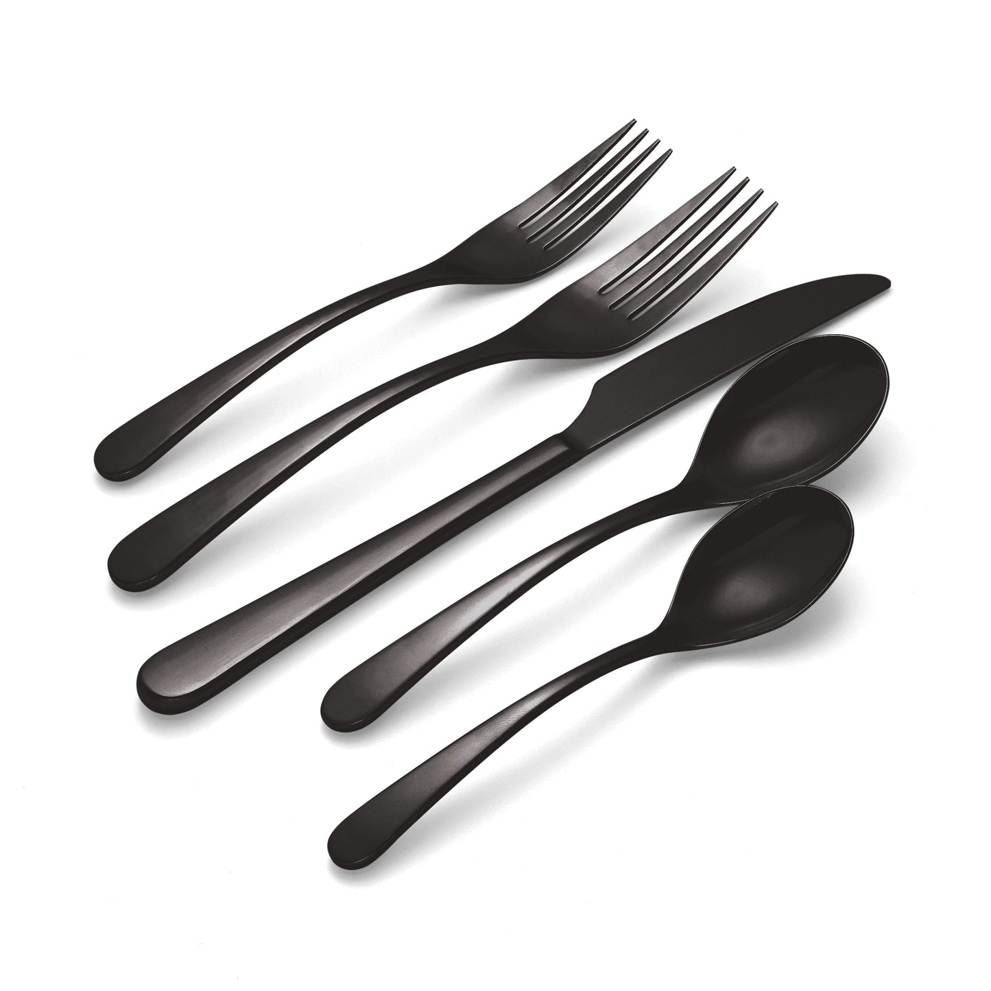 Kenbrook Black Vintage 20-Piece Flatware Set