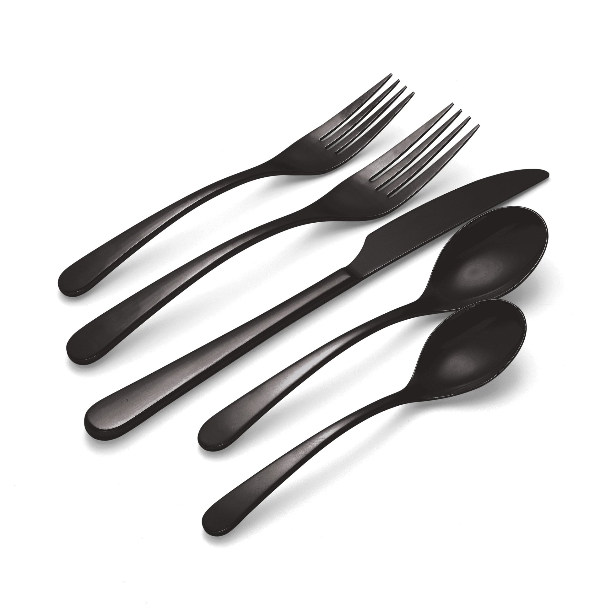 Kenbrook Black Vintage 20-Piece Flatware Set