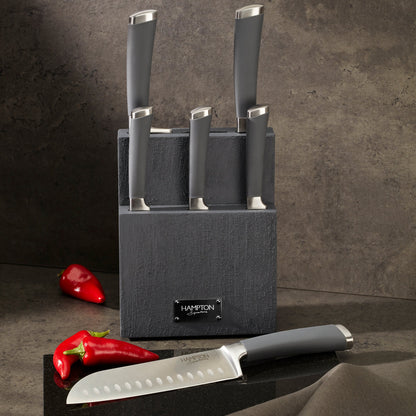 Beton 7-Piece Cutlery Block Set