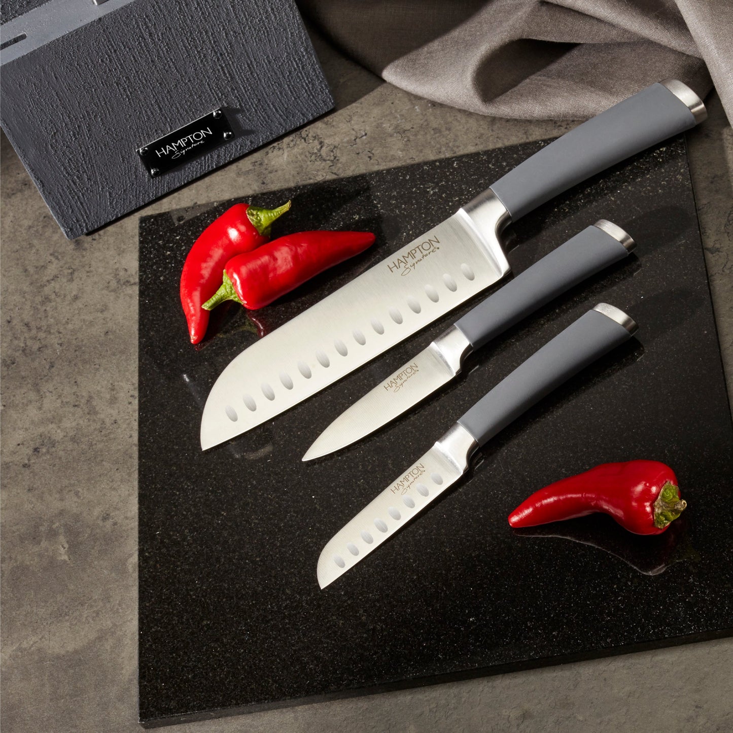Beton 7-Piece Cutlery Block Set