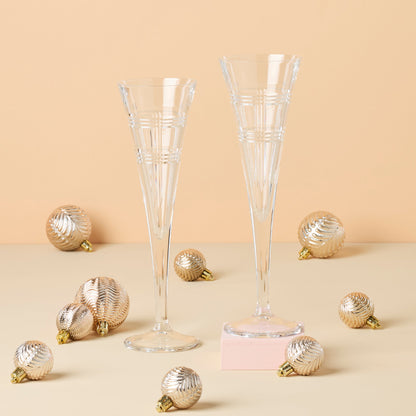 Hudson Crystal Toasting Flutes, Set of 2