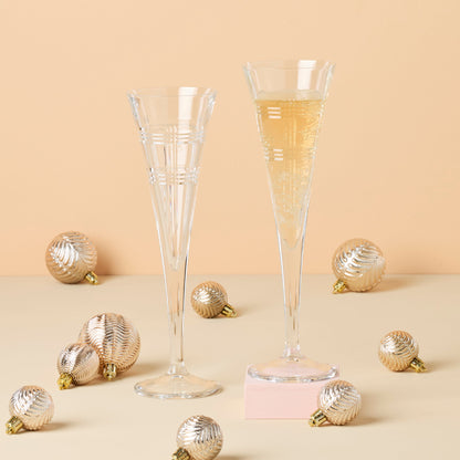 Hudson Crystal Toasting Flutes, Set of 2