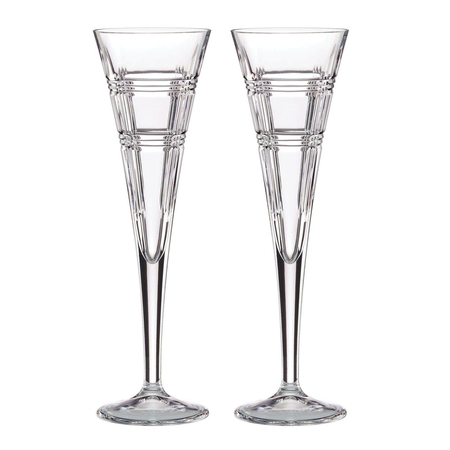 Hudson Crystal Toasting Flutes, Set of 2