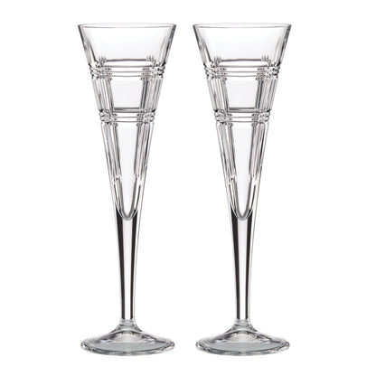 Hudson Crystal Toasting Flutes, Set of 2