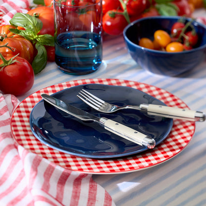 Bay Colors Blue Accent Plates, Set of 4