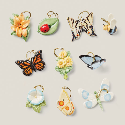 Butterfly Meadow 10-Piece Mini Ornament Set