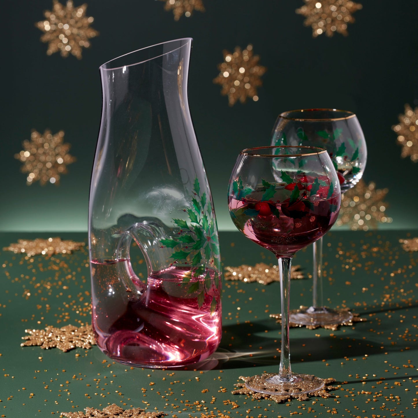 Holiday 3-Piece Decanter & Wine Glass Set