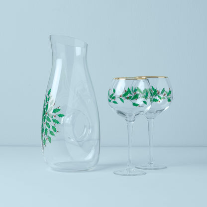 Holiday 3-Piece Decanter & Wine Glass Set