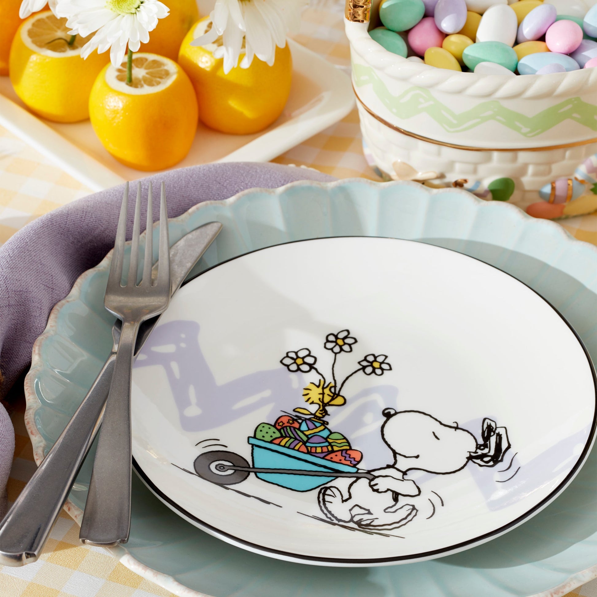 Snoopy Easter Accent Plates, Set of 4