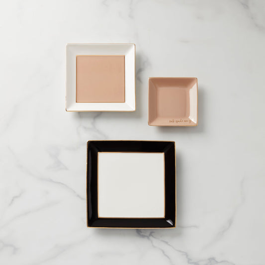 Make It Pop Black 3-Piece Tray Set