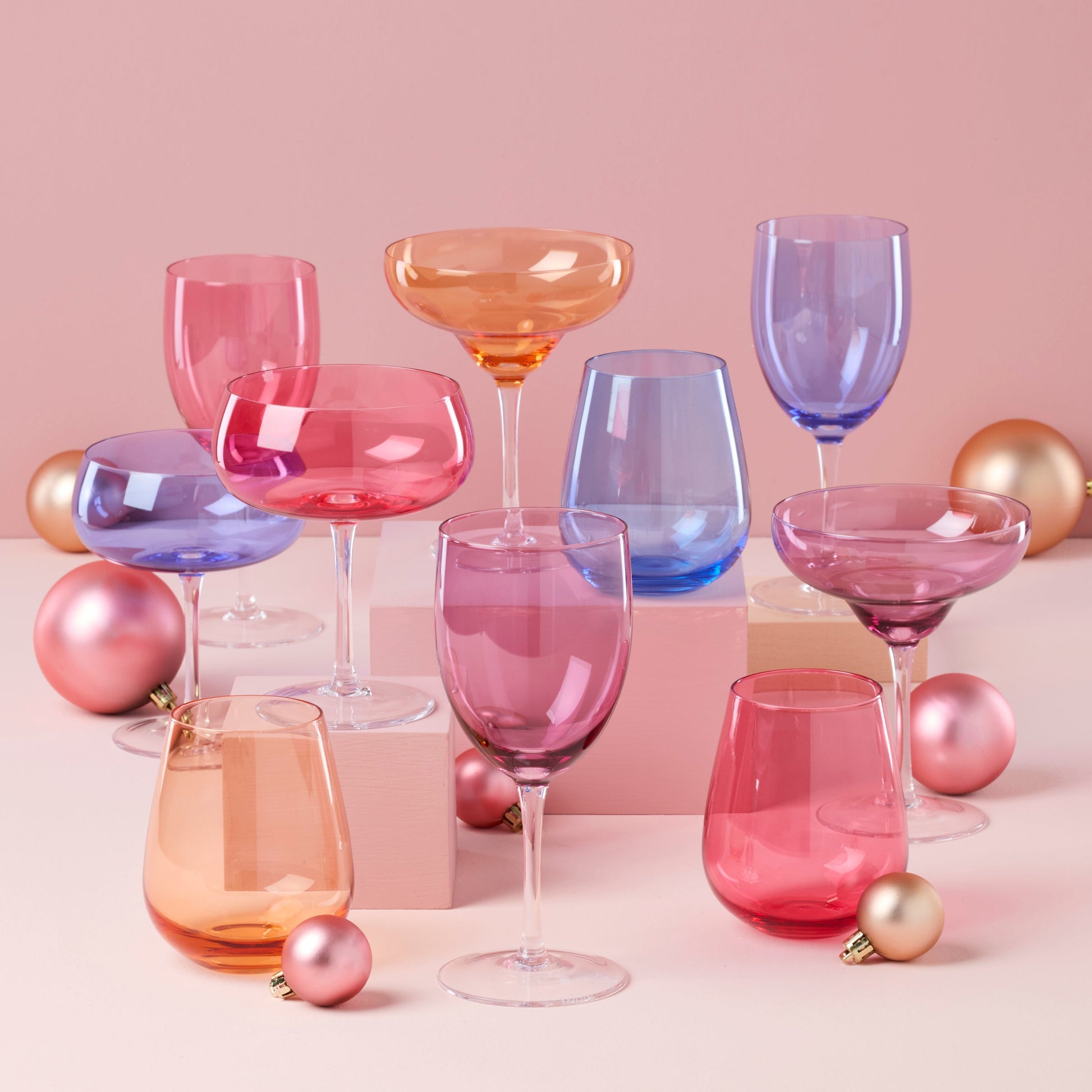 True Colors Wine Glasses, Set of 4