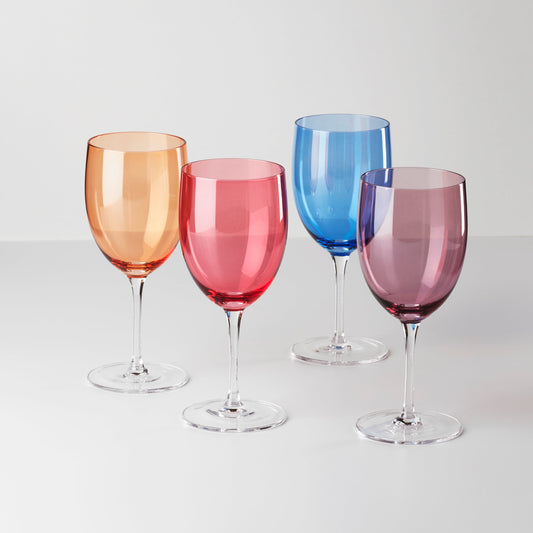 True Colors Wine Glasses, Set of 4