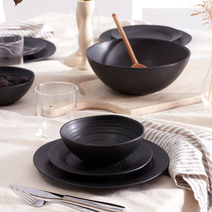 Ridge Black Salad Plate