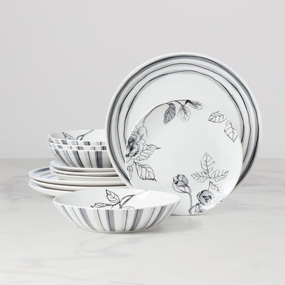 Sketchbook 12-Piece Dinnerware Set