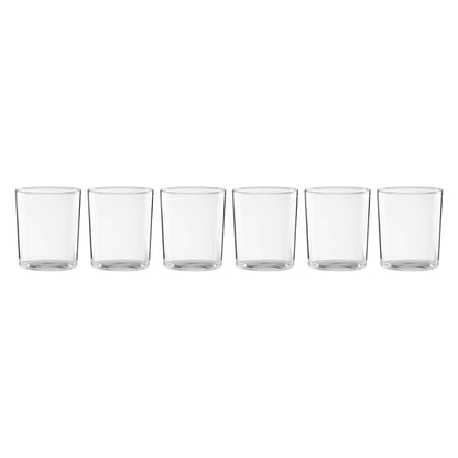 Stackable Clear Tall Glasses, Set of 6