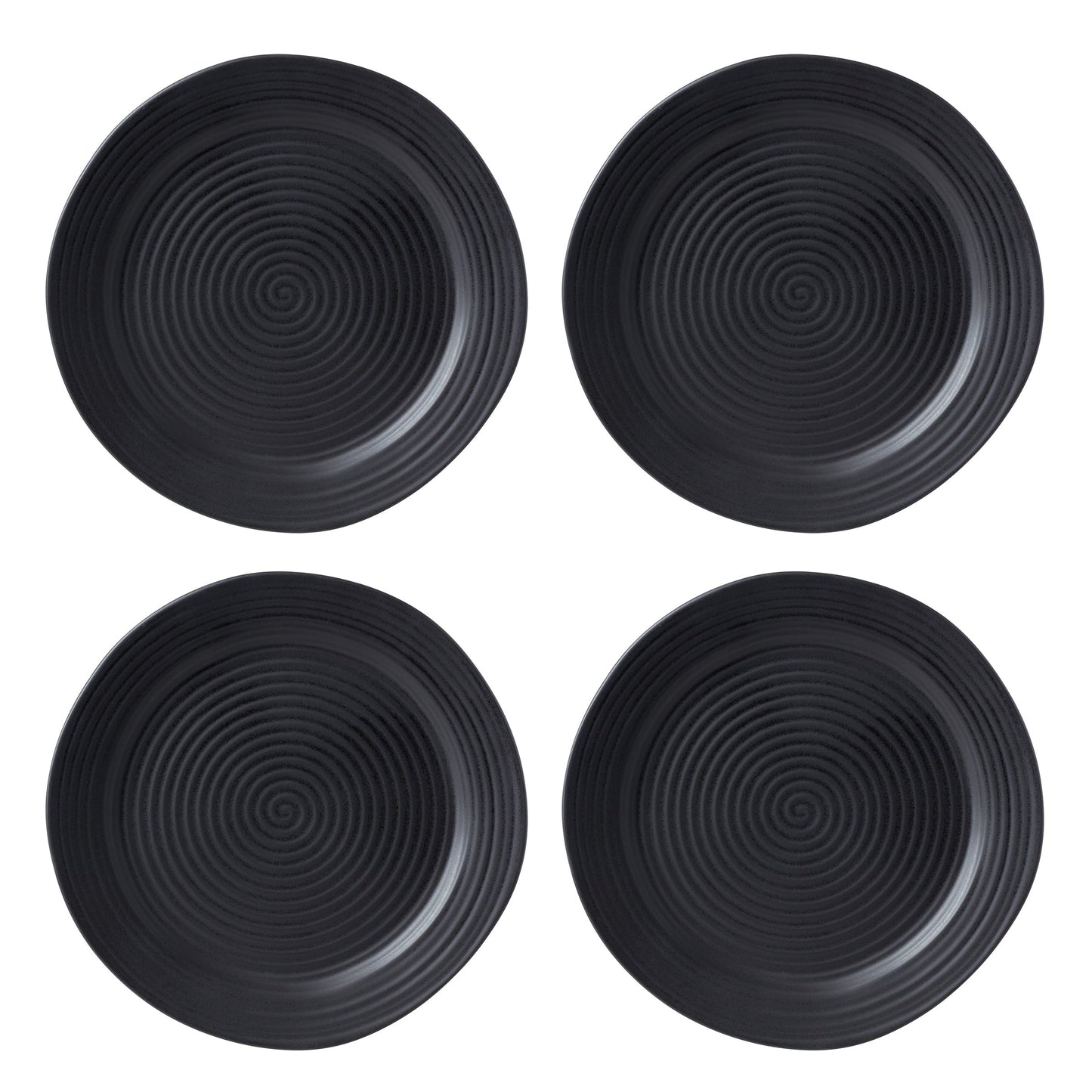 Ridge Black 12-Piece Dinnerware Set
