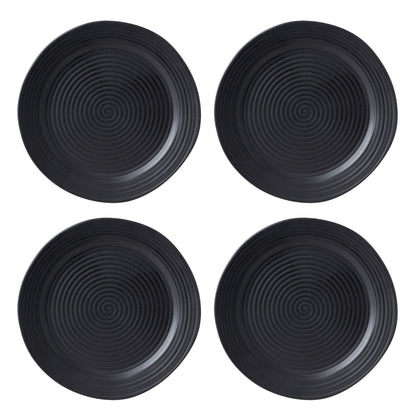 Ridge Black 12-Piece Dinnerware Set