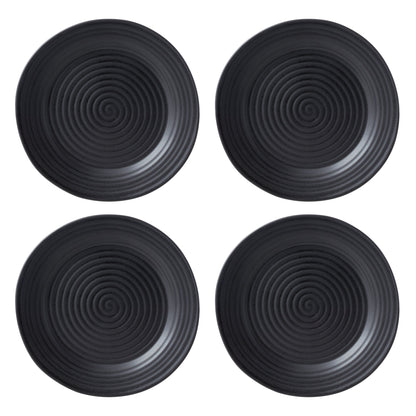 Ridge Black 12-Piece Dinnerware Set