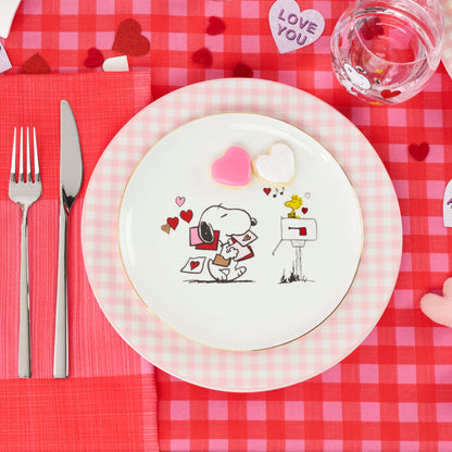 Snoopy Valentine's Day Accent Plates, Set of 4