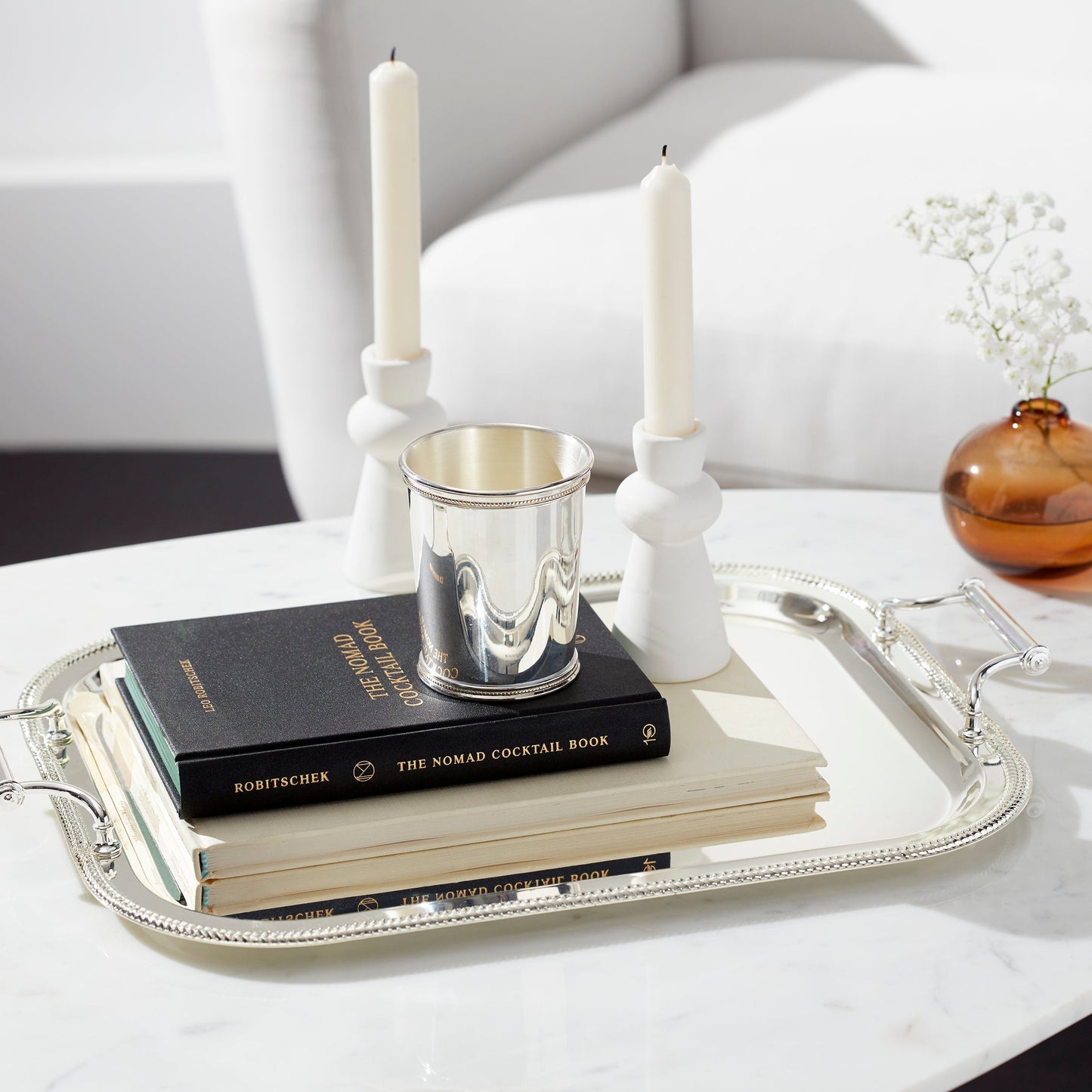 Silverplate Rectangular Tray With Handles