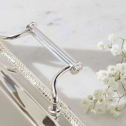 Silverplate Rectangular Tray With Handles