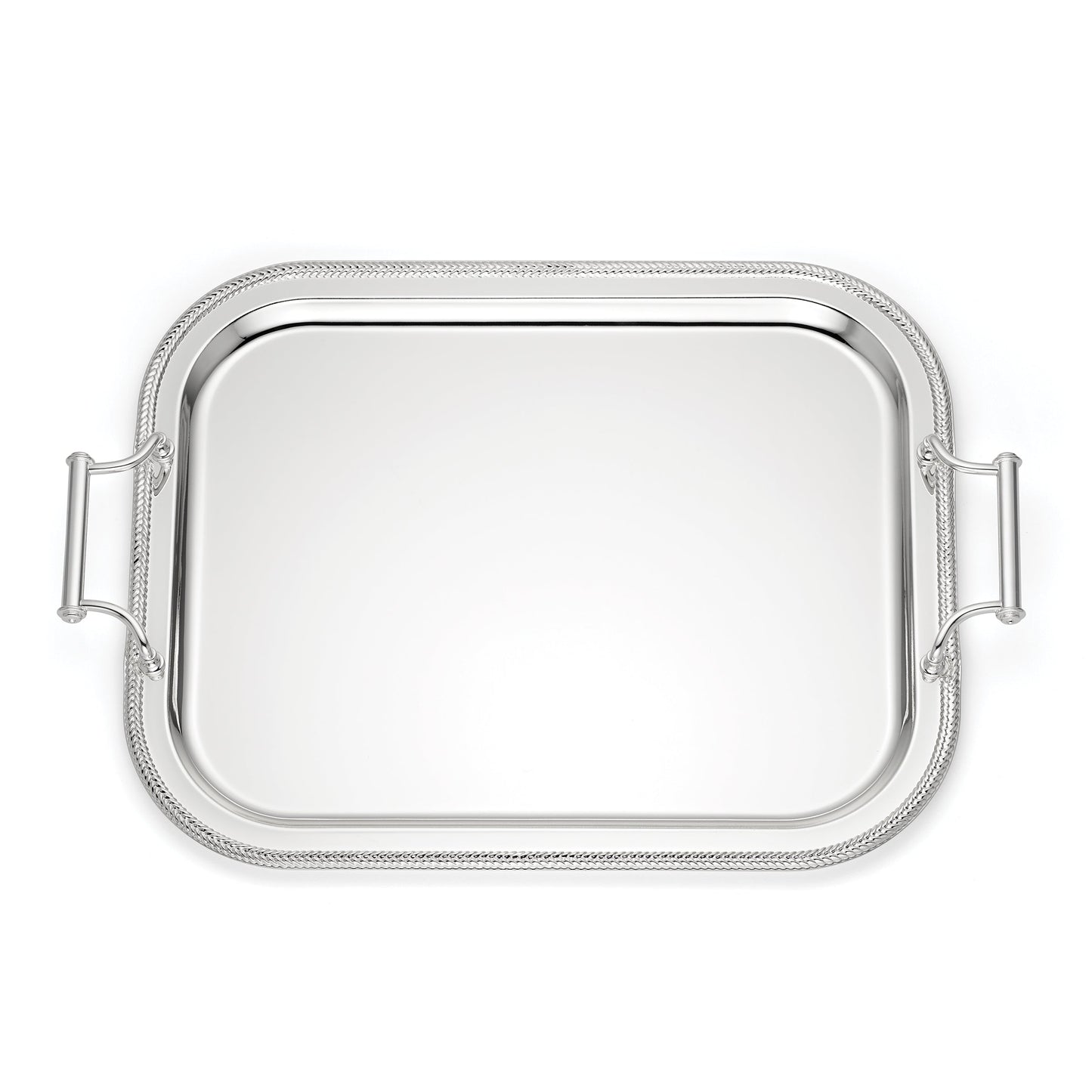 Silverplate Rectangular Tray With Handles