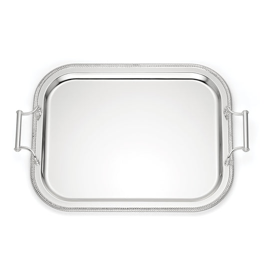 Silverplate Rectangular Tray With Handles