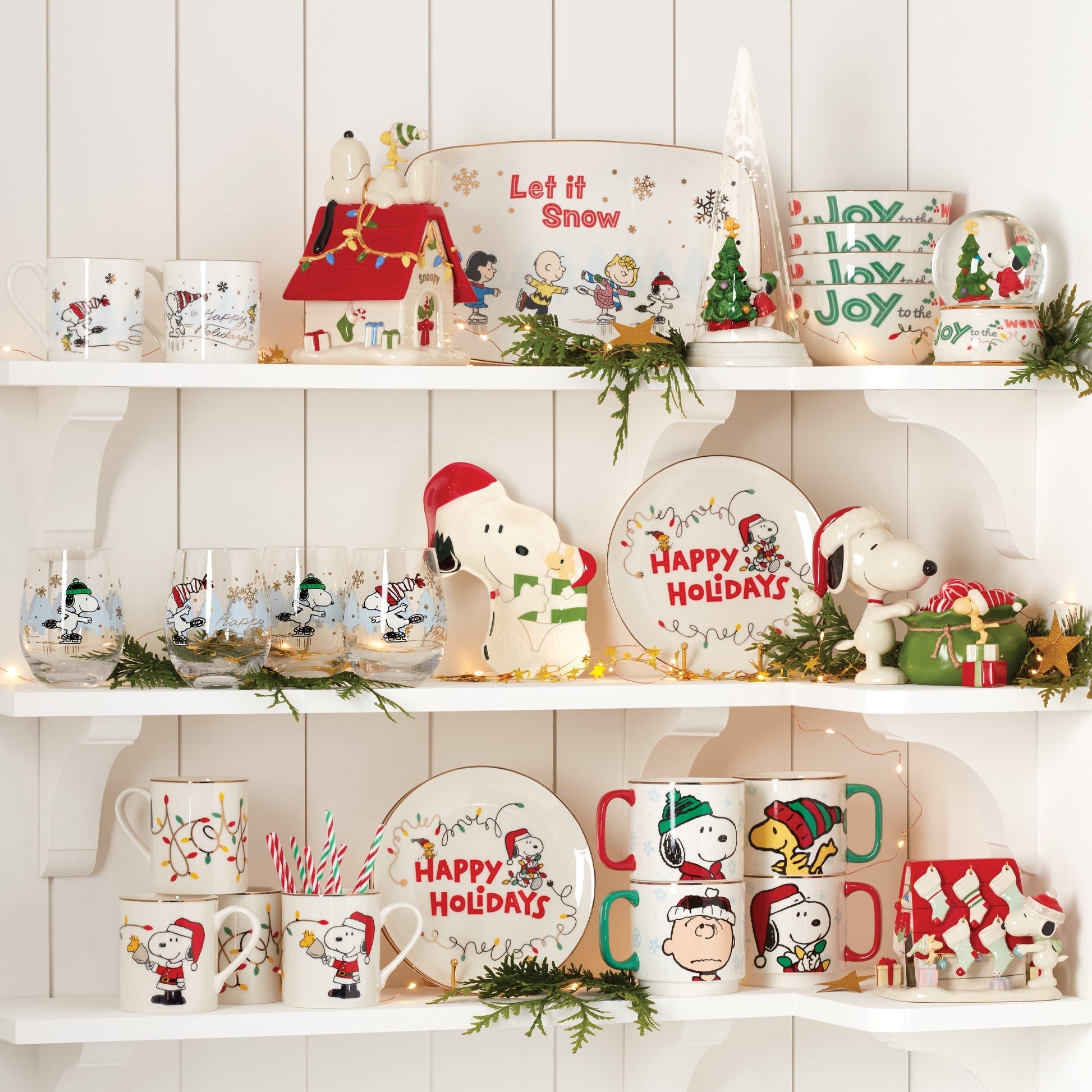 Snoopy Christmas All-Purpose Bowls, Set of 4