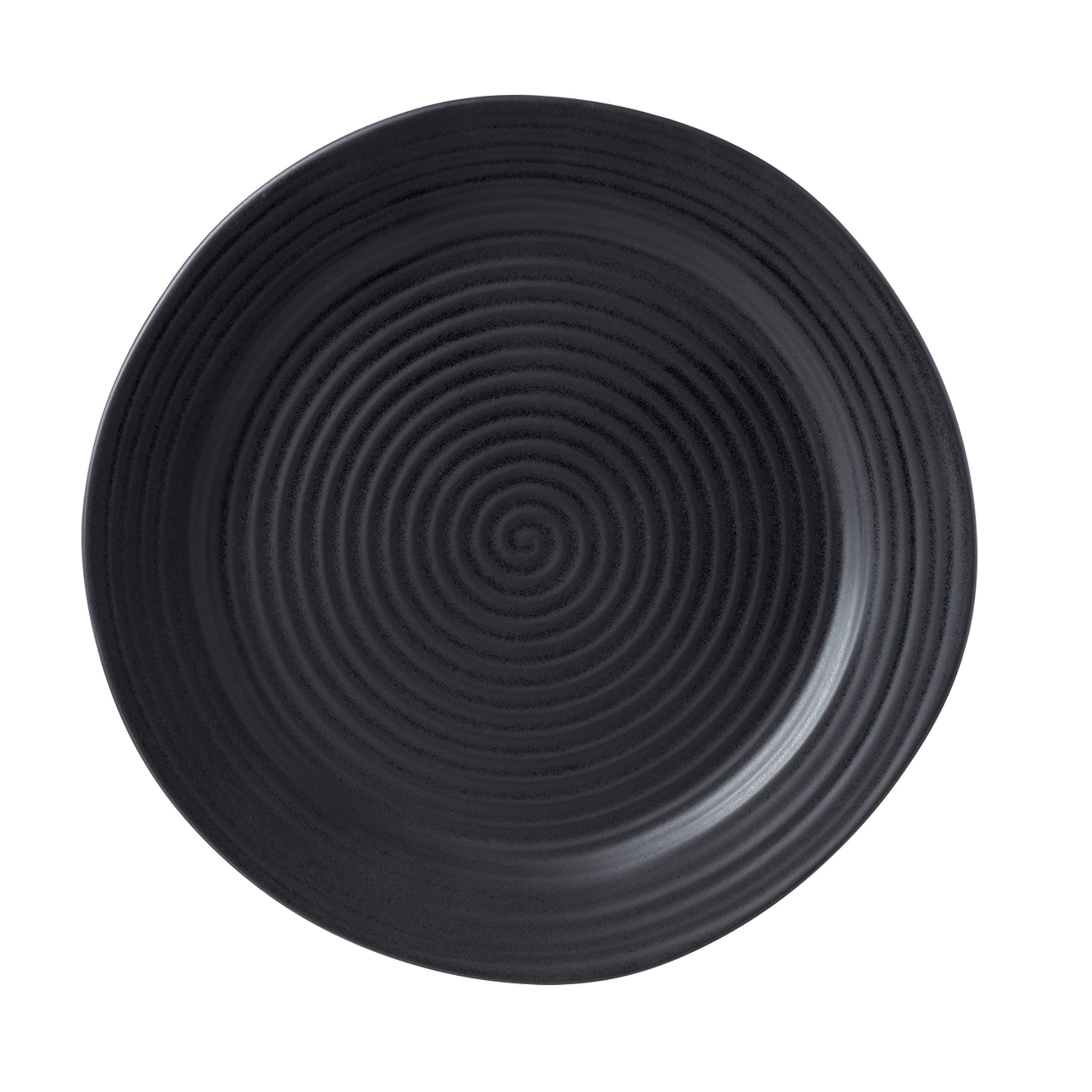 Ridge Black Dinner Plate