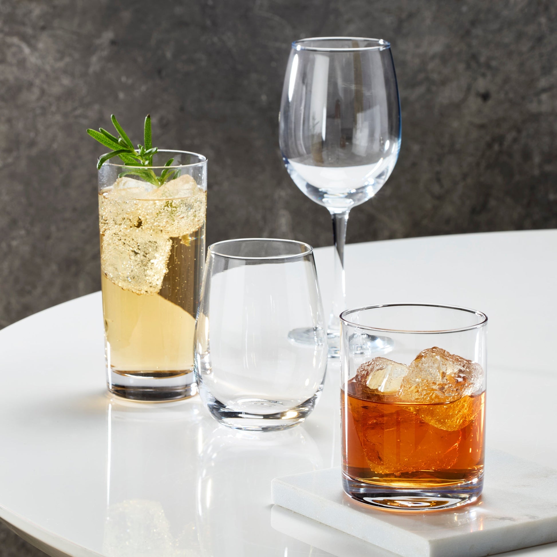 5 O'Clock Double Old-Fashioned Glasses, Set of 4
