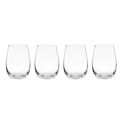5 O'Clock Stemless Wine Glasses, Set of 4