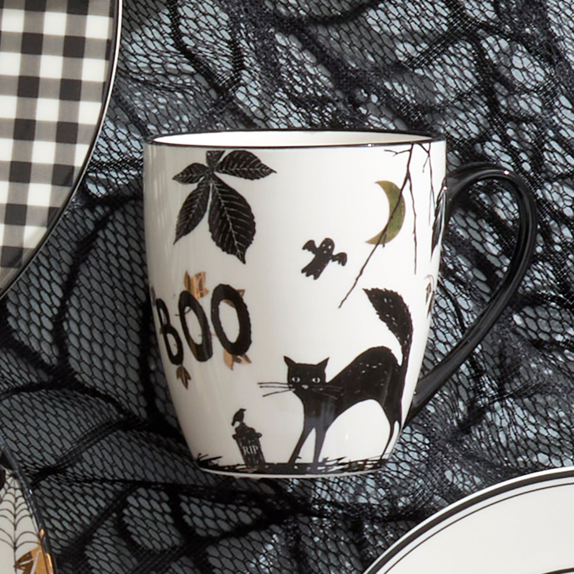 Haunted Halloween Mugs, Set of 4