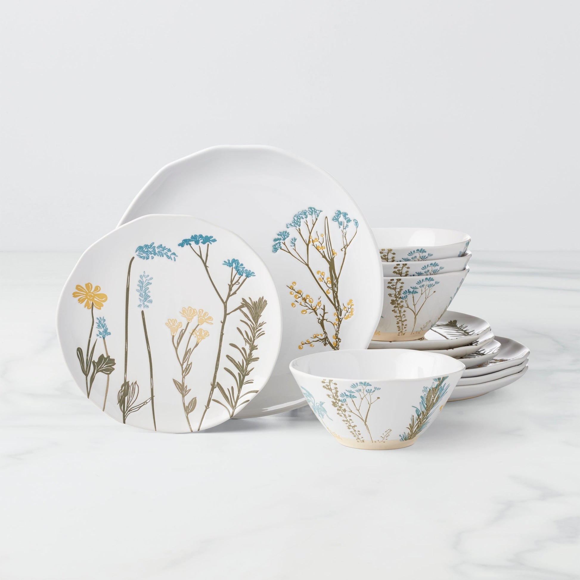 Wildflowers 12-Piece Dinnerware Set