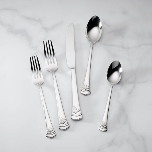 Butterfly Meadow II 65-Piece Flatware Set