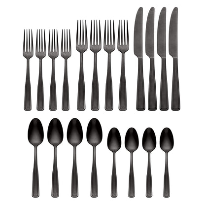Reid Black Vintage 20-Piece Flatware Set