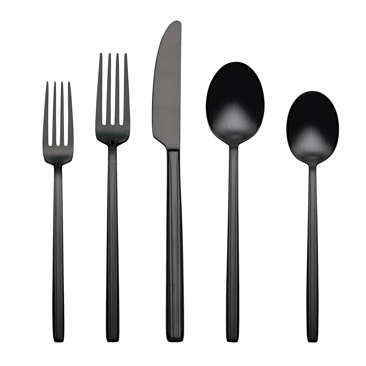 Dean Black Satin 20-Piece Flatware Set