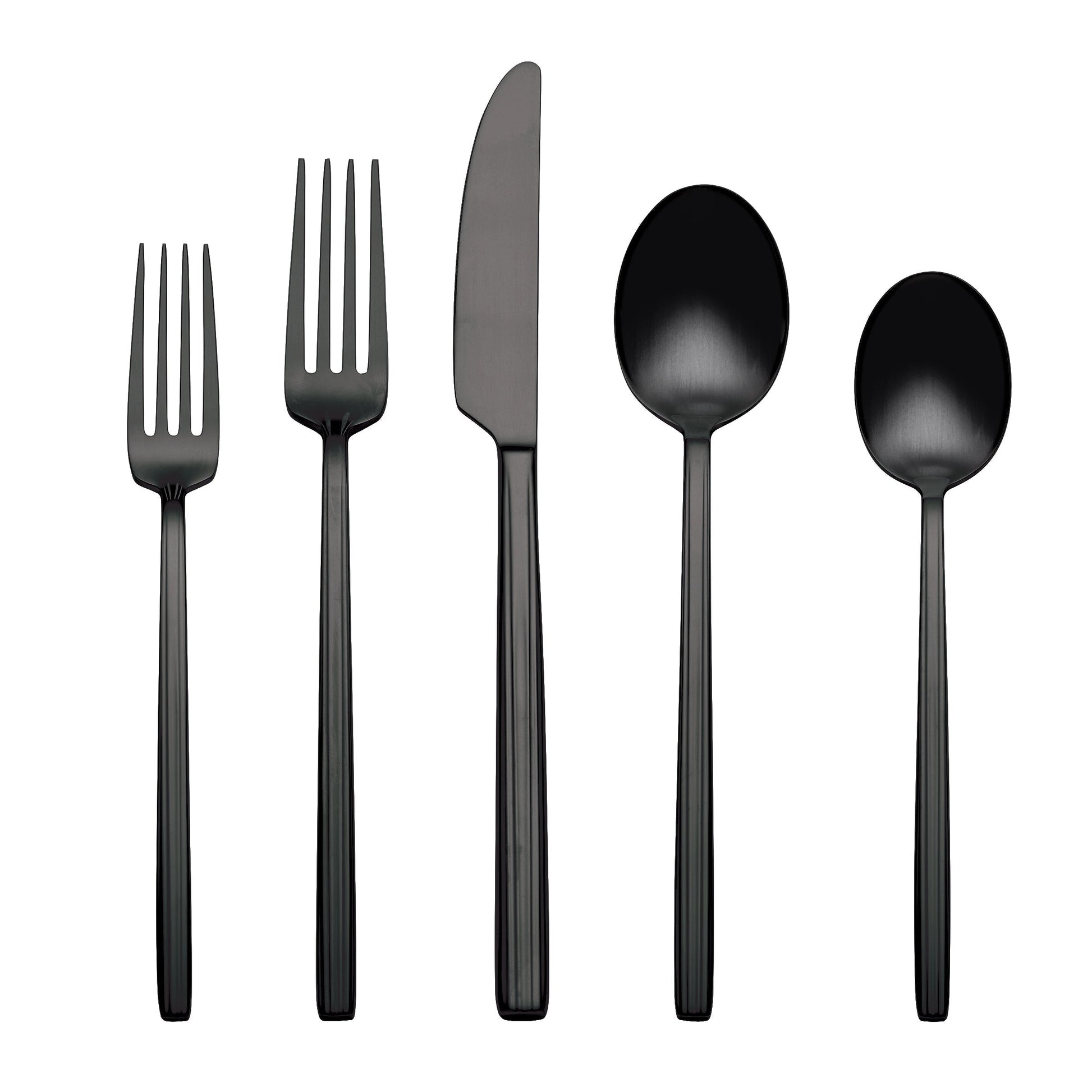 Dean Black Satin 20-Piece Flatware Set