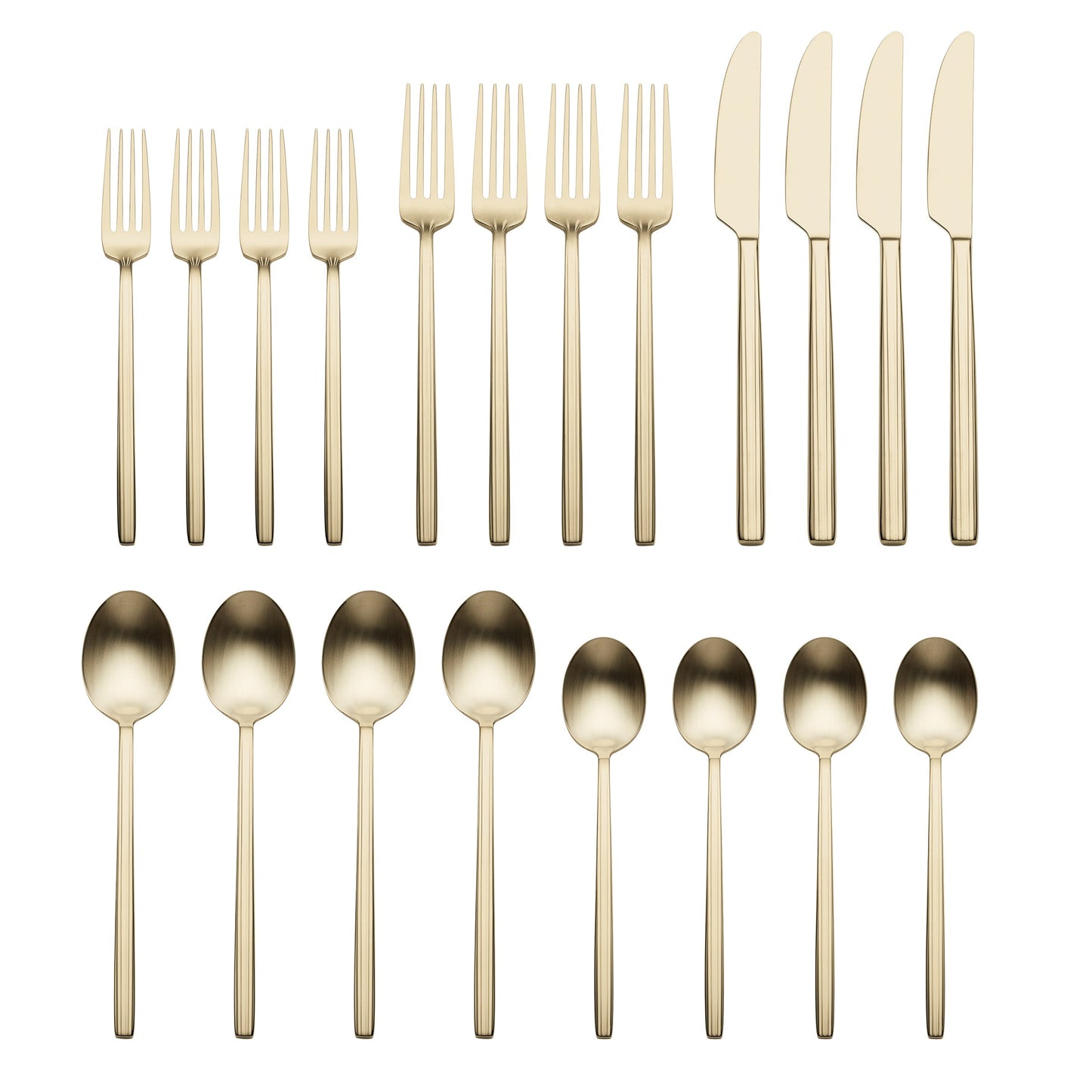 Dean Champagne Satin 20-Piece Flatware Set