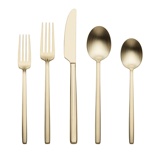 Dean Champagne Satin 20-Piece Flatware Set